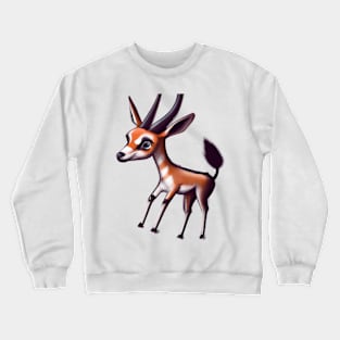 Cute Antelope Drawing Crewneck Sweatshirt